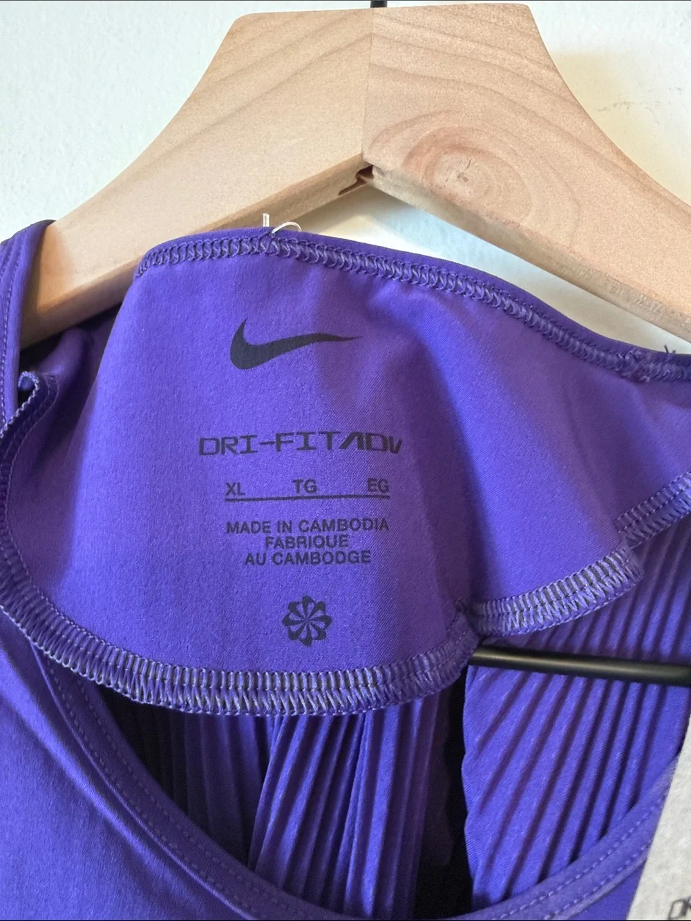 Nike Purple Women’s Athletic Tank Top with White Swooshes